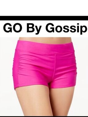NWT GO by GOSSIP Ruched Swim Shorts
